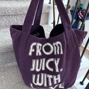 Juicy Couture Purple Casual Tote Bag
